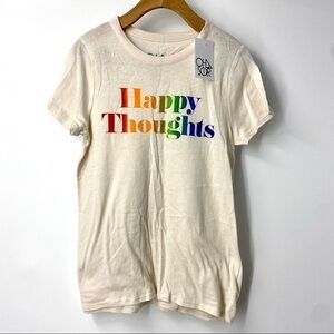 Chaser Happy Thoughts fitted short sleeves Tee M NWT